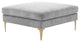 Serena Gray Velvet Ottoman