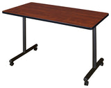 Kobe 48" x 24" Mobile Training Table- Cherry