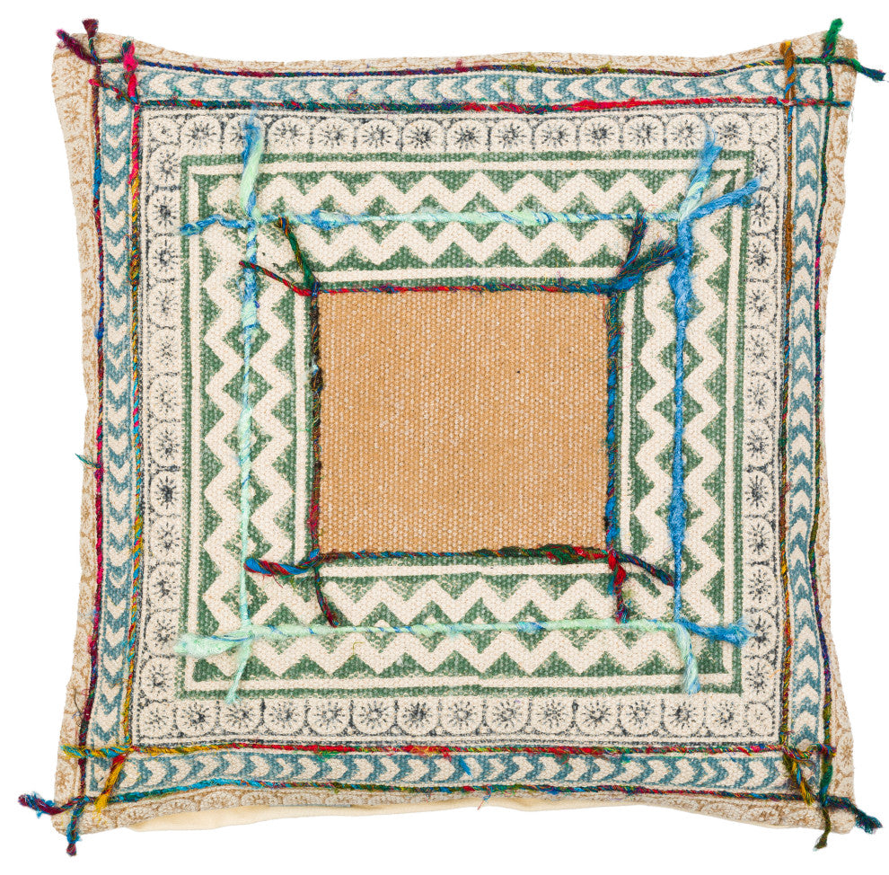 Surya Sanga Light Beige Pillow Shell With Polyester Insert 18"H X 18"W