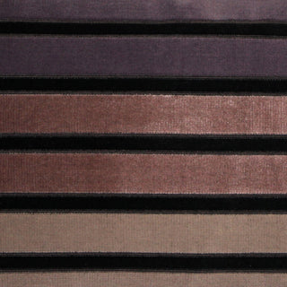 Velvet Geometric Pattern Decorative Throw Pillow, Amethyst Stripes, 12"x20"