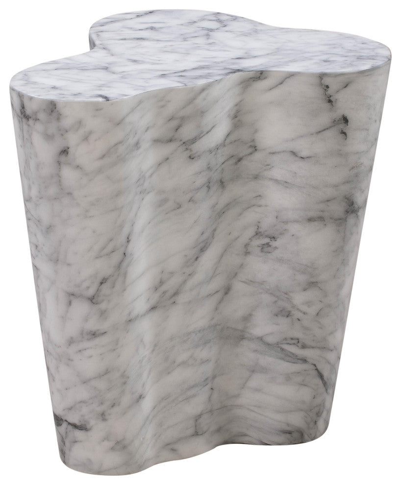 Slab Marble Short Side Table
