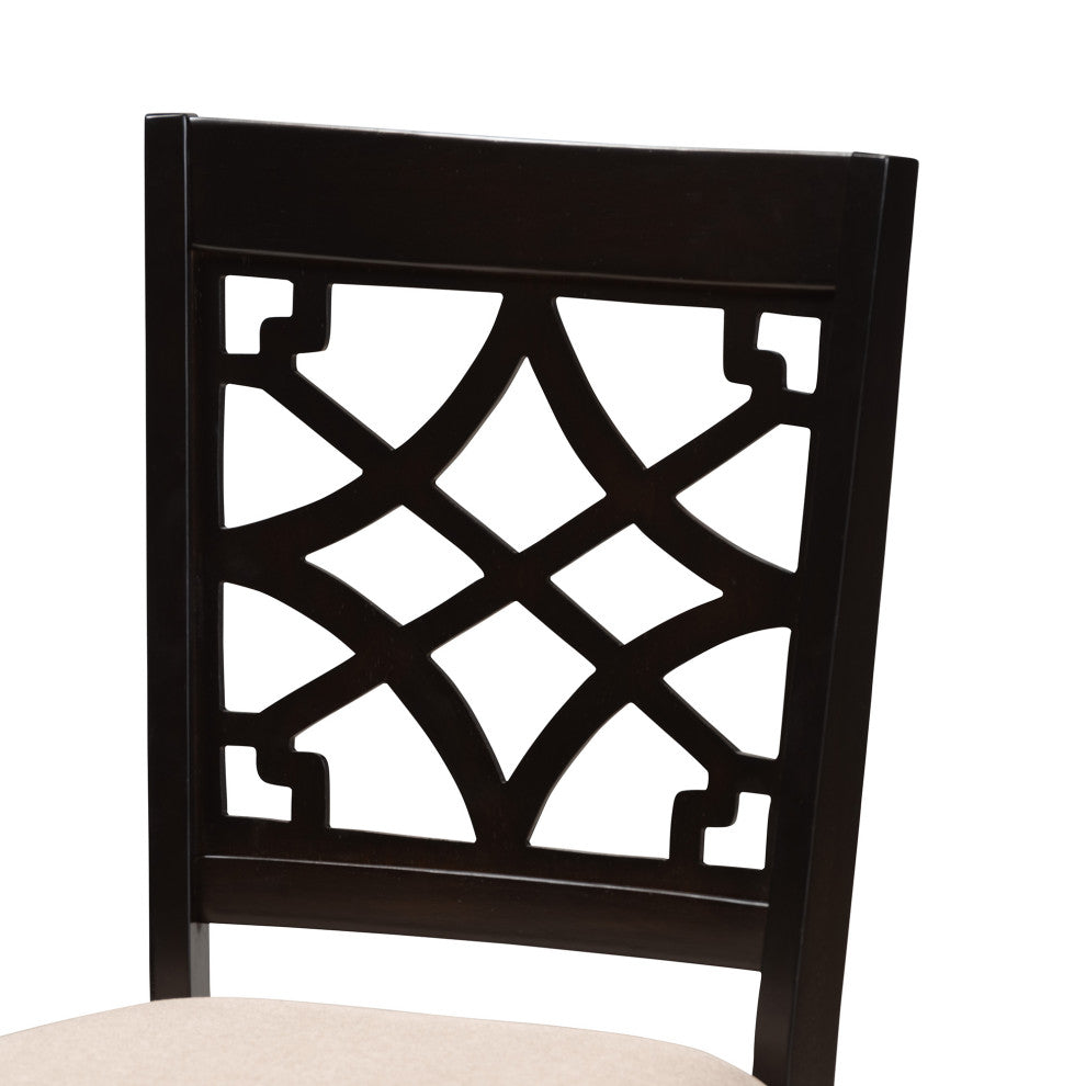 Anu Beige Fabric 5-Piece Dining Set