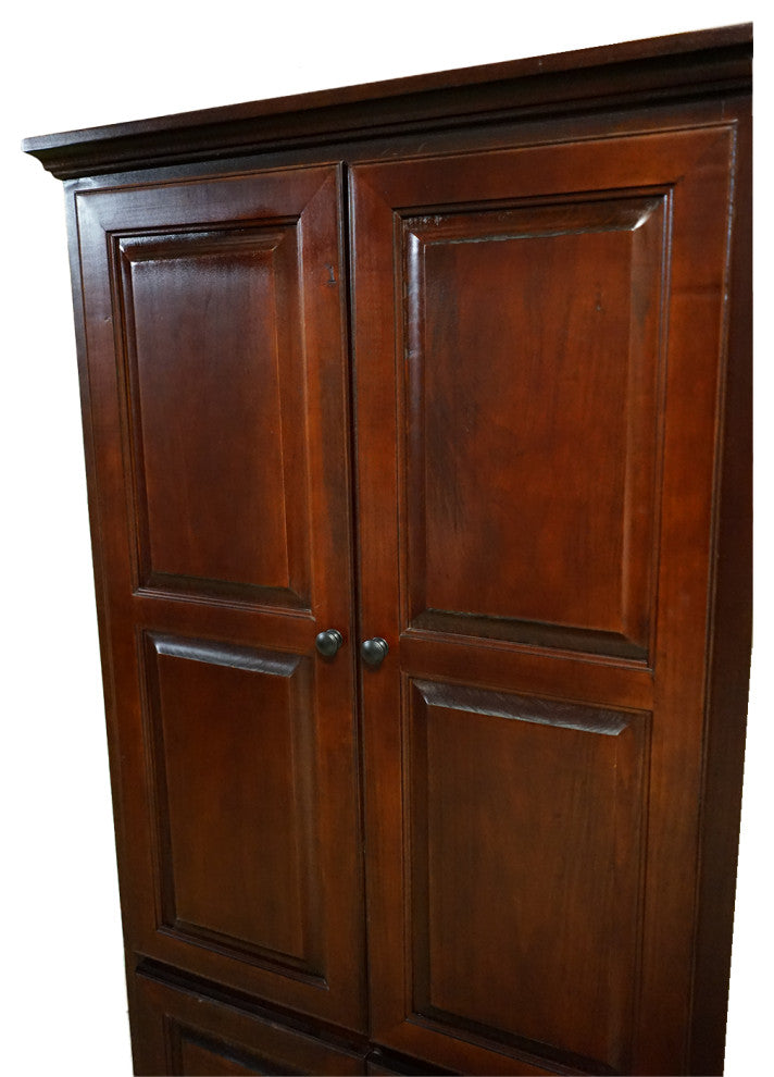 Double Wide Kitchen Pantry Cabinet, Concord Cherry