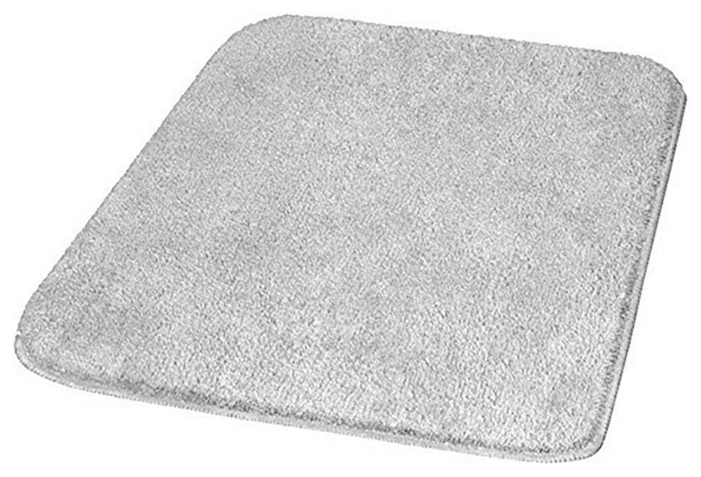 Gray Modern Non Slip Washable Bathroom Rug With Thick Pile, Live, Medium