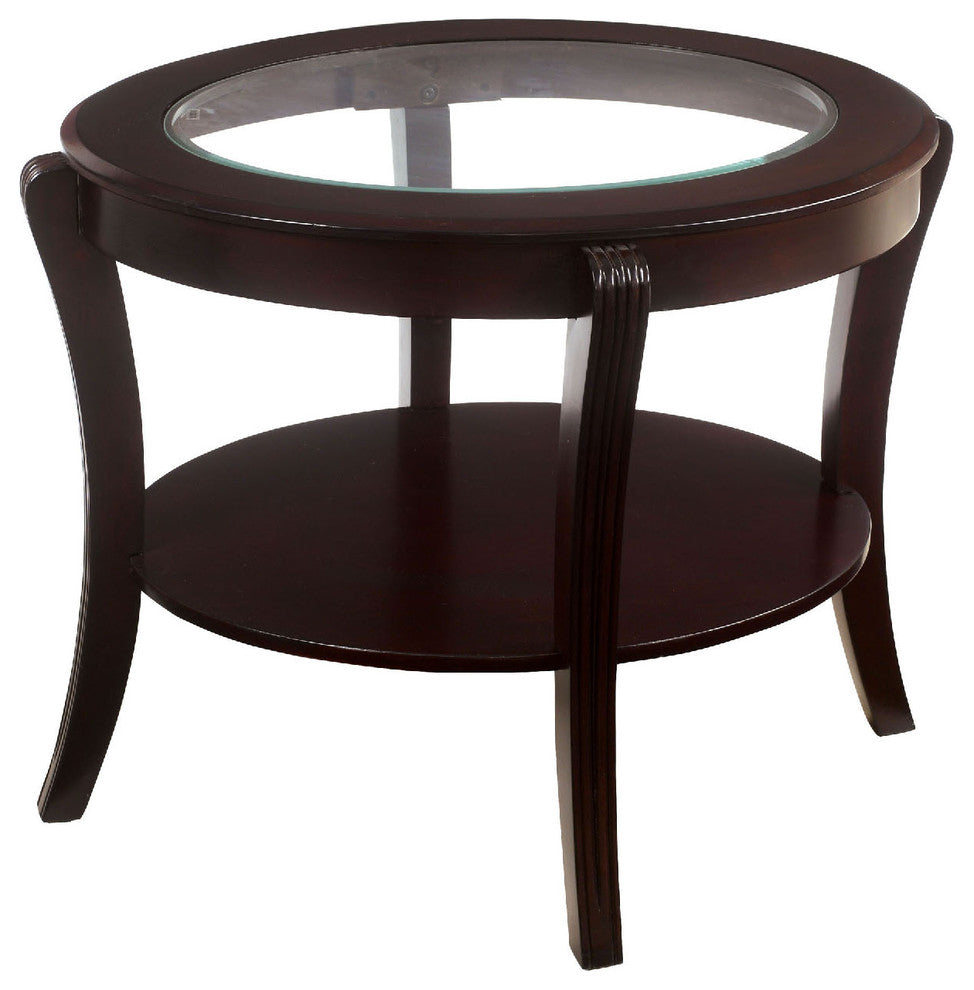 Finley Contemporary Style End Table, Expresso Finish