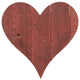 24" Rustic Farmhouse Red Large Wooden Heart