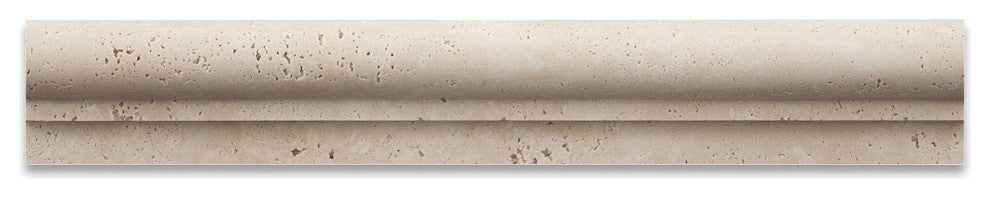 Ivory Travertine Honed OG-1 Chair Rail Molding Trim