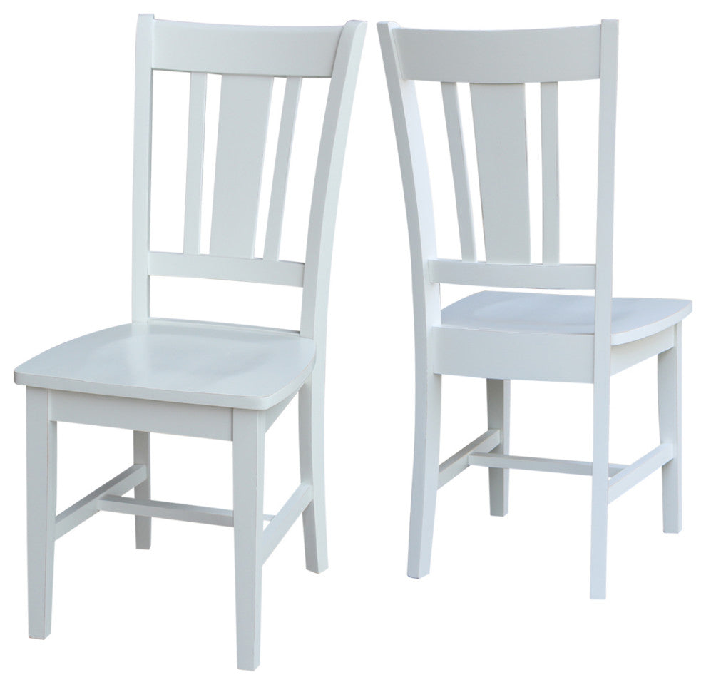 San Remo Splat Back Chair - Beach White Hand Rubbed