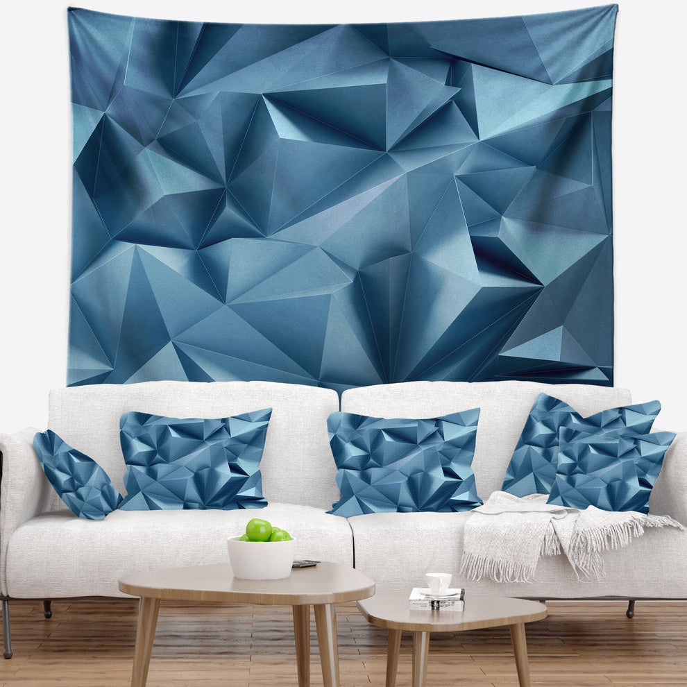 3D Abstract Geometric Background Abstract Wall Tapestry, 39"x32"
