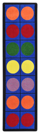 Kid Essentials Rug, Lots of Dots, Multicolored, 2'1"x7'8" Runner