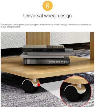 Modern Simplicity Coffee Table Made of Solid Wood with Multifunctional Storage, White+black, L15.7"