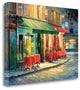 "Red And Green Cafe" By Haixia Liu, Giclee Print on Gallery Wrap Canvas