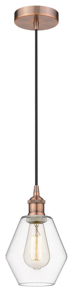 Innovations 616-1P-AC-G652-6-LED 1-Light Mini Pendant, Antique Copper