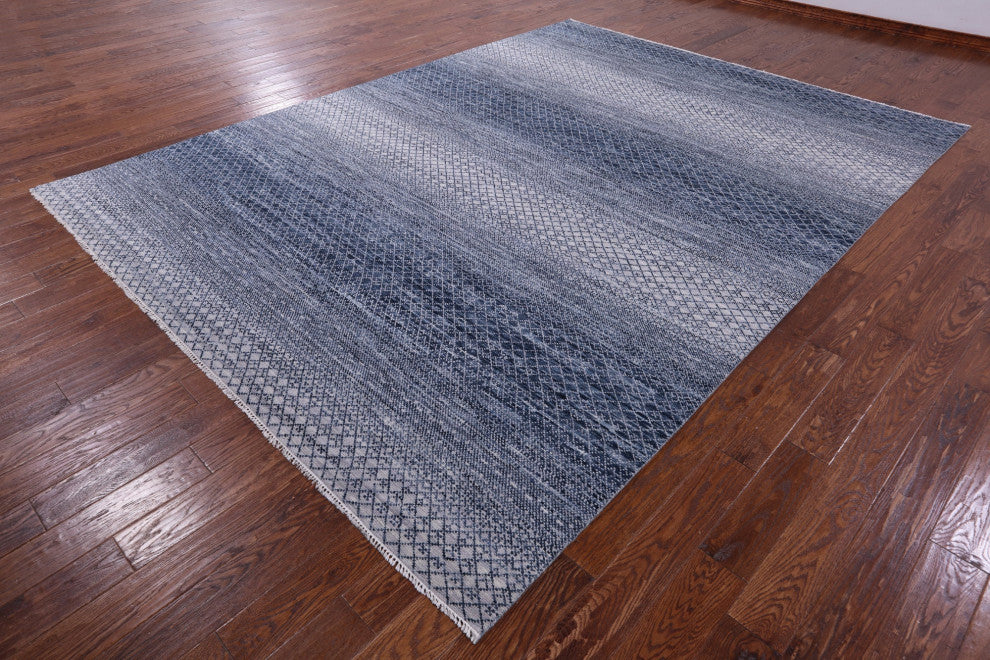 8' 11" X 12' 0" Savannah Grass Handmade Wool Rug - Q13212