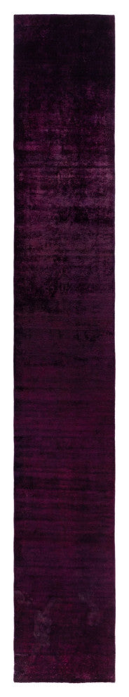 Overdyed One-of-a-Kind Hand-Knotted Area Rug Purple, 2' 5" x 16' 4"