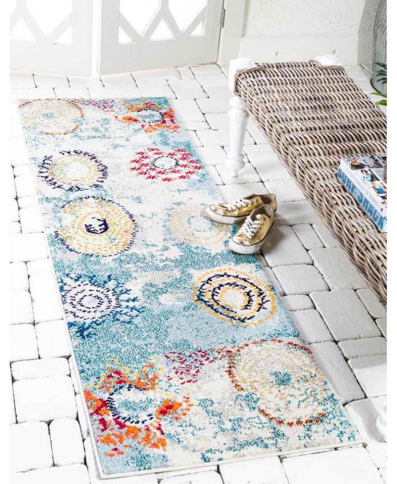 Rug Unique Loom Estrella Beige Runner 2' 7 x 10' 0