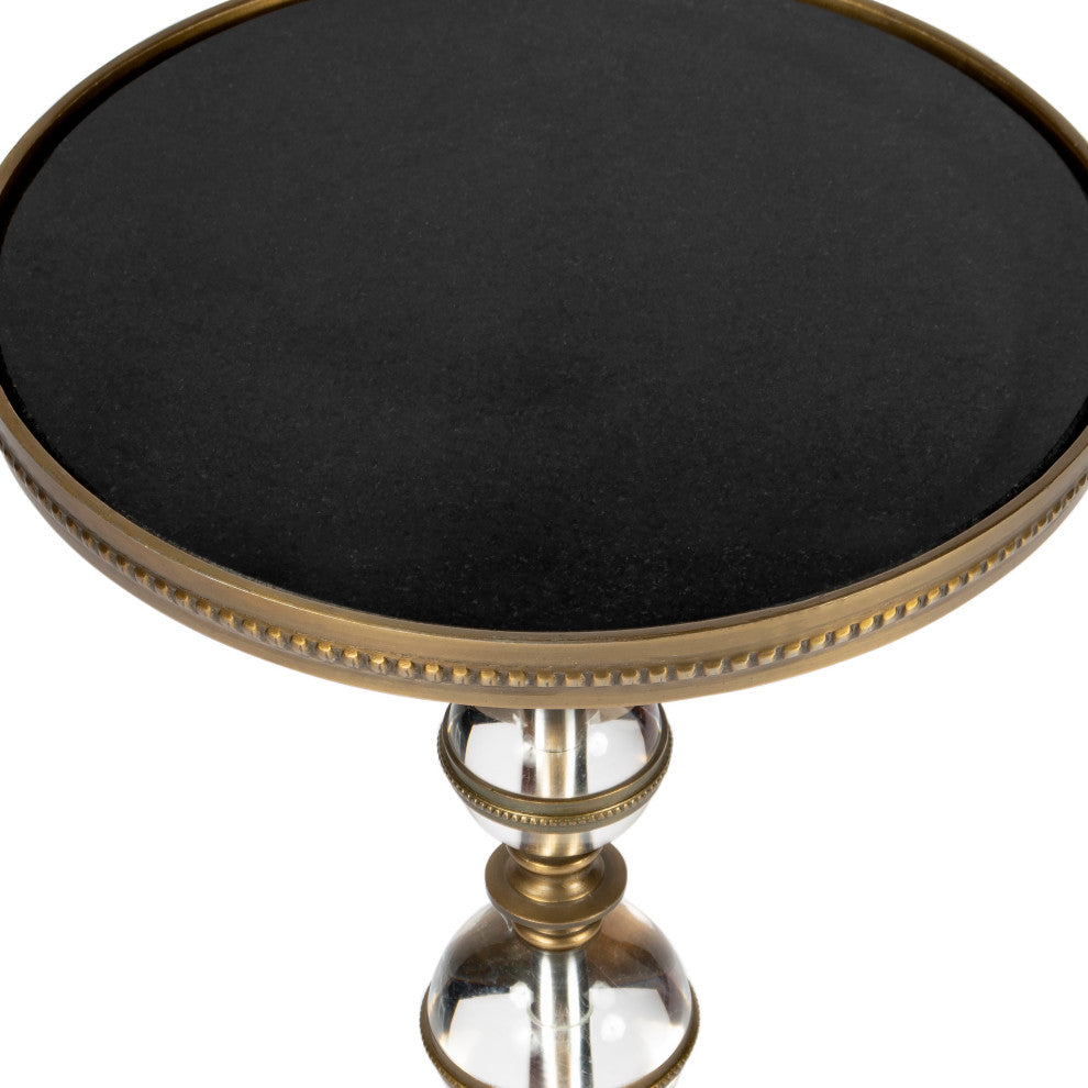 Butler Forella Granite and Acrylic Pedestal End Table