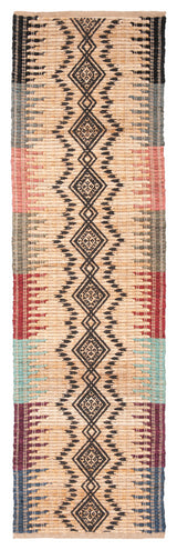 Safavieh Cape Cod Collection CAP310 Rug, Natural/Black, 2'3"x8'