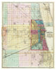 "Map of Chicago and Environs, 1869" Paper Print by Rufus Blanchard, 26"x32"