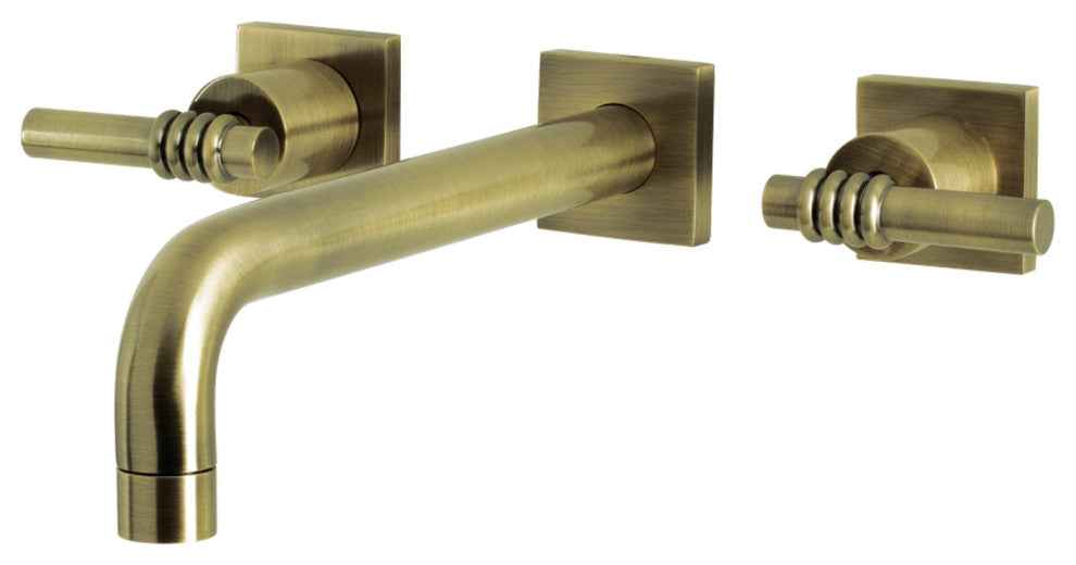 KS6023ML Wall Mount Tub Faucet, Antique Brass
