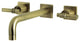KS6023ML Wall Mount Tub Faucet, Antique Brass