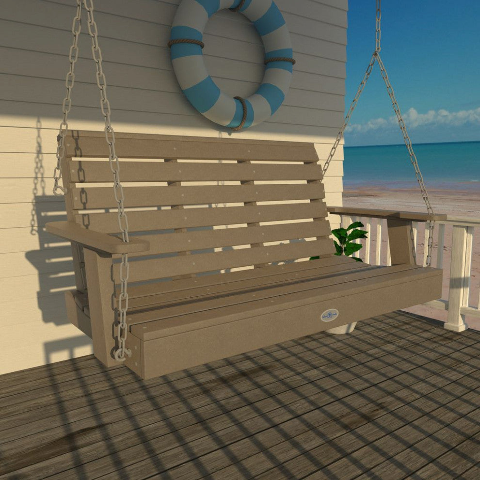 Riverside Porch Swing 4', Cabana Tan