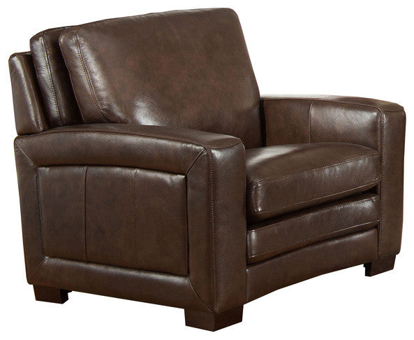 Joanna Leather Craft Chair, Dark Brown