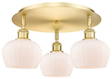 Innovations Fenton 3 18.25" Flush Mount Satin Gold