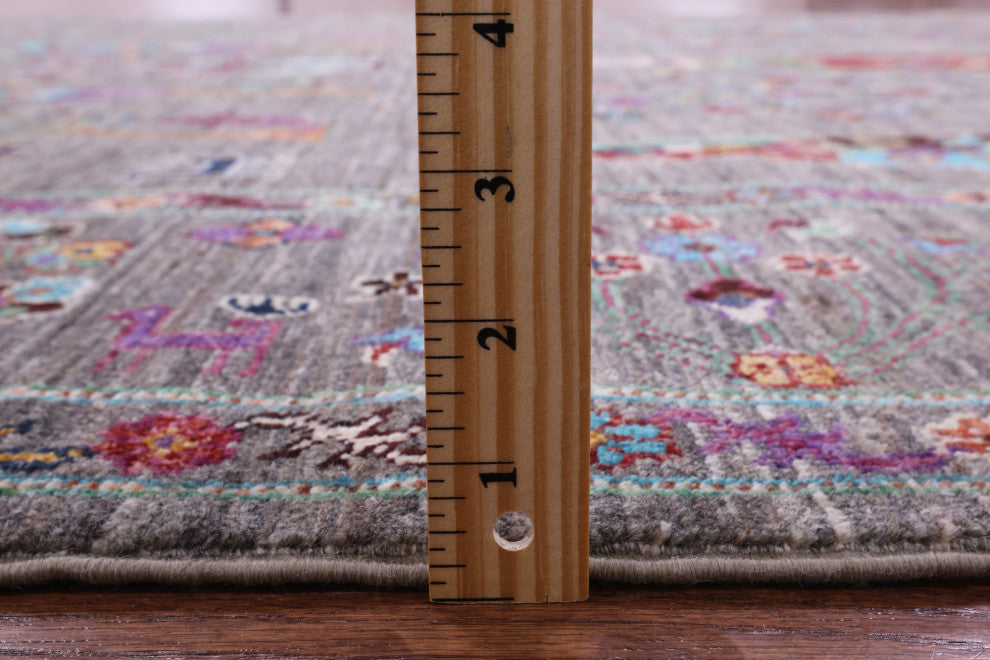 6' 6" X 9' 7" Hand Knotted Tribal Persian Gabbeh Wool Rug Q10443
