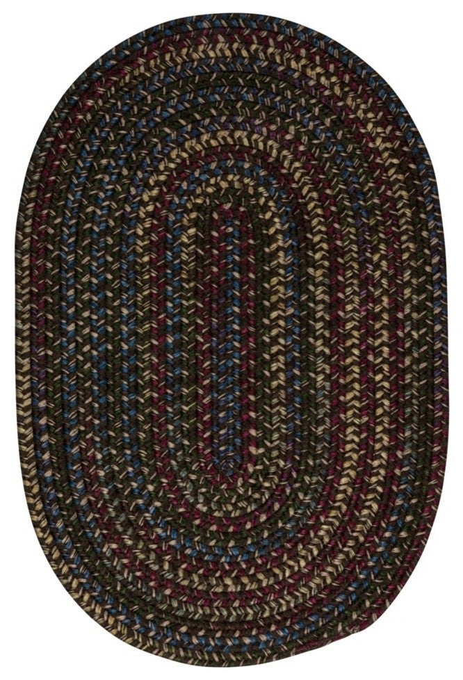 Colonial Mills Midnight MN37 Java Traditional Area Rug, Oval 2'x3'