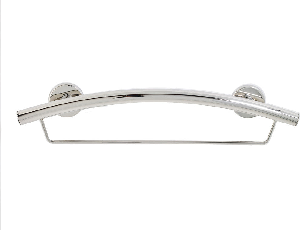 Life Line Series, Combination Towel Bar & Sweeping Grab Bar, Polished Chrome