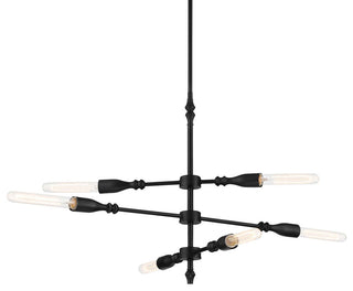 Designers Fountain D231M-IS Louise 6 Light 29"W Multi Light - Matte Black