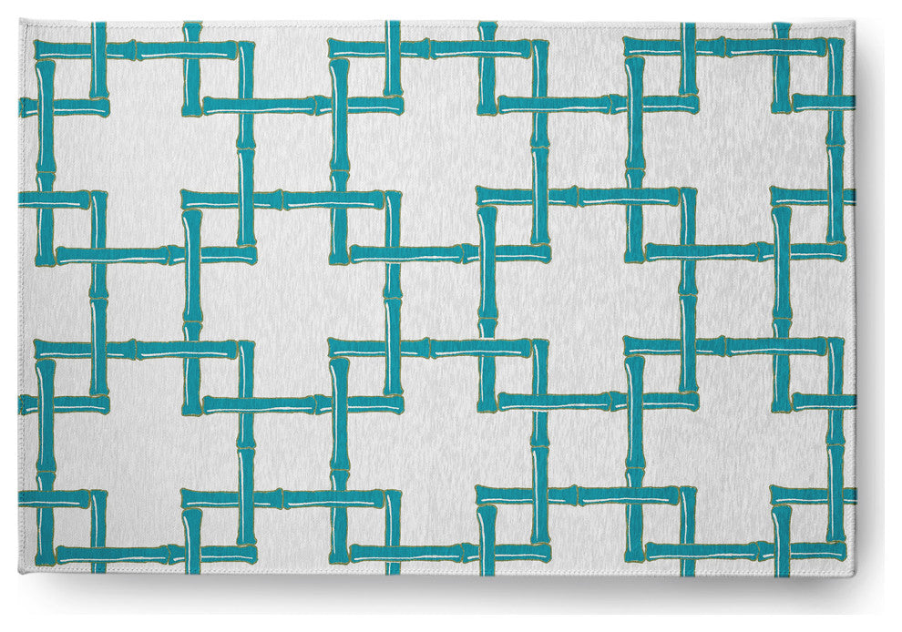 Bamboo Spring Chenille Rug, Explorer Blue, 4'x6'