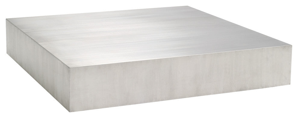 Siren Stainless Steel Coffee Table, Silver