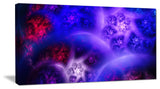 Bright Blue Magic Stormy Sky, Oversized Abstract Canvas Art Print, 60x28