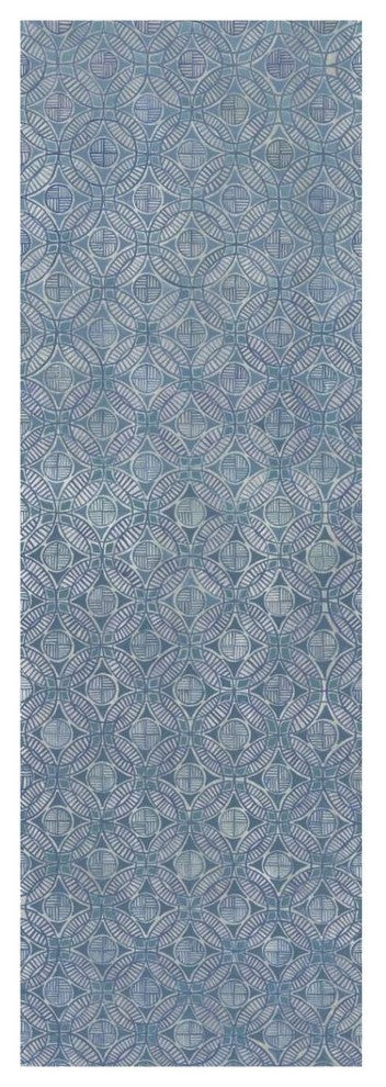 "Blue Path" Digital Paper Print by Kathrine Lovell, 14"x38"