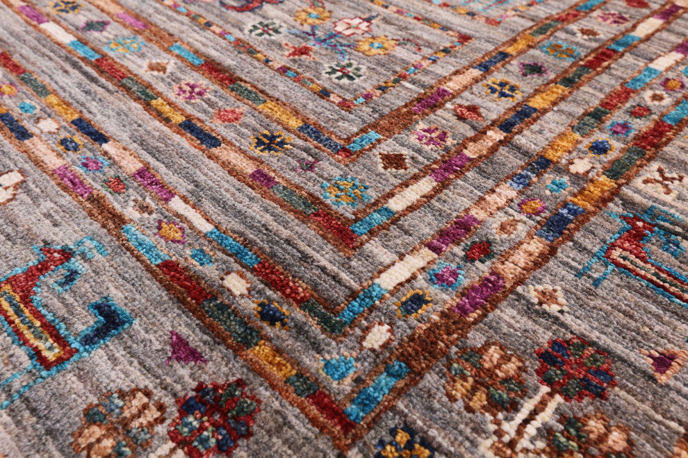 Tribal Persian Gabbeh Hand Knotted Rug 3' 5" X 5' 5" Q5475
