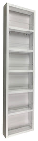 Meadow White Enamel On the Wall Spice Rack 42"h x 11"w x 4.5"d