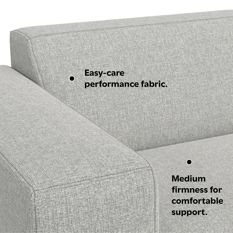 Rex Left-Arm Sofa Module in Tightly Woven Performance Fabric
