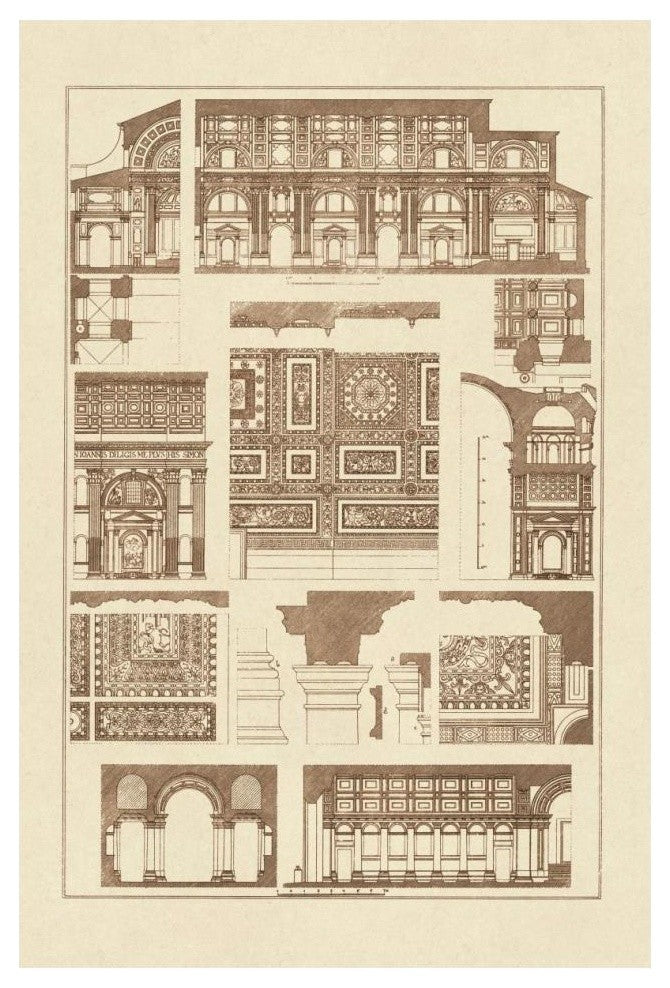 "Barrel Vaults of the Renaissance" Digital Paper Print by J. Buhlmann, 14"x20"