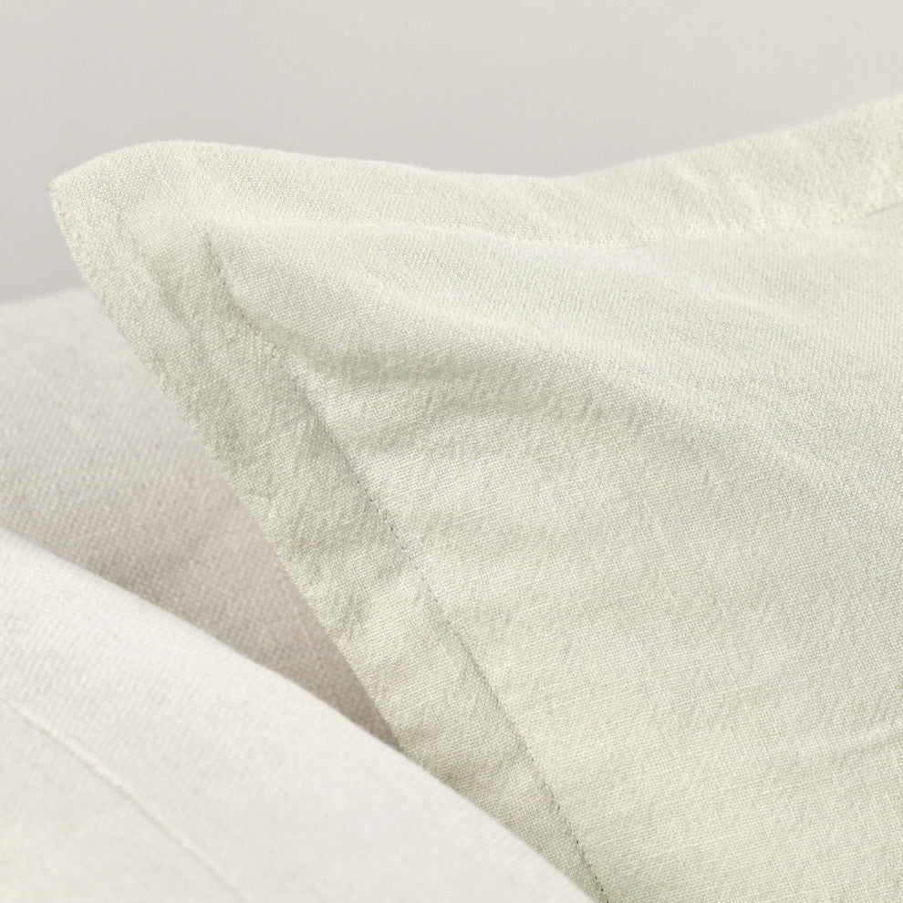 Amy 100% Linen 22" Square Throw Pillow by Kosas Home , Ivory