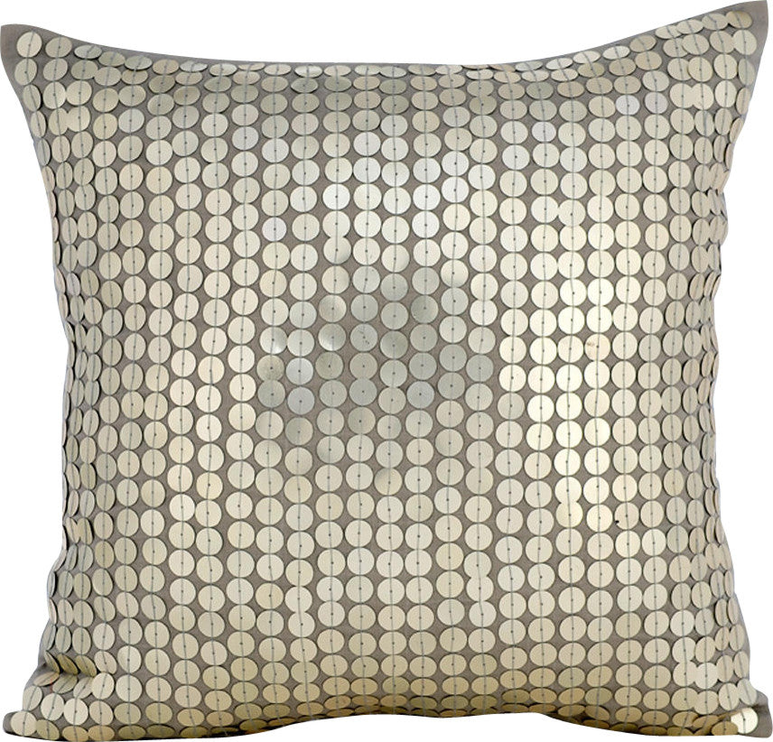 Gray Decorative Pillow Covers 18"x18" Cotton, Winter Is Coming