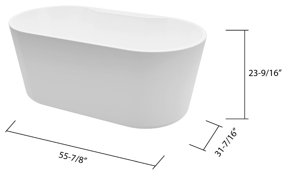 Retro 56" Freestanding Tub With Faucet