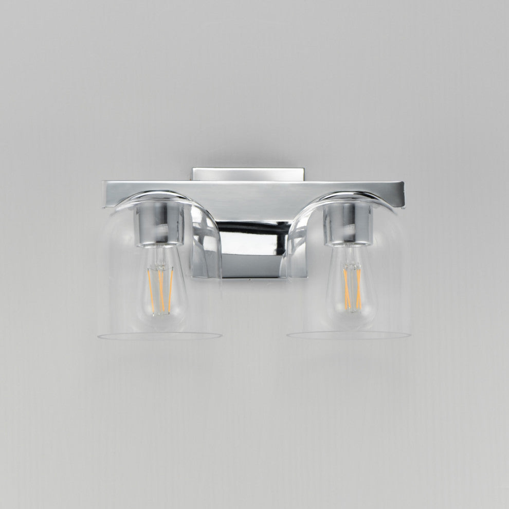 Maxim 21232CL Scoop 2 Light 14"W Vanity Light - Polished Chrome