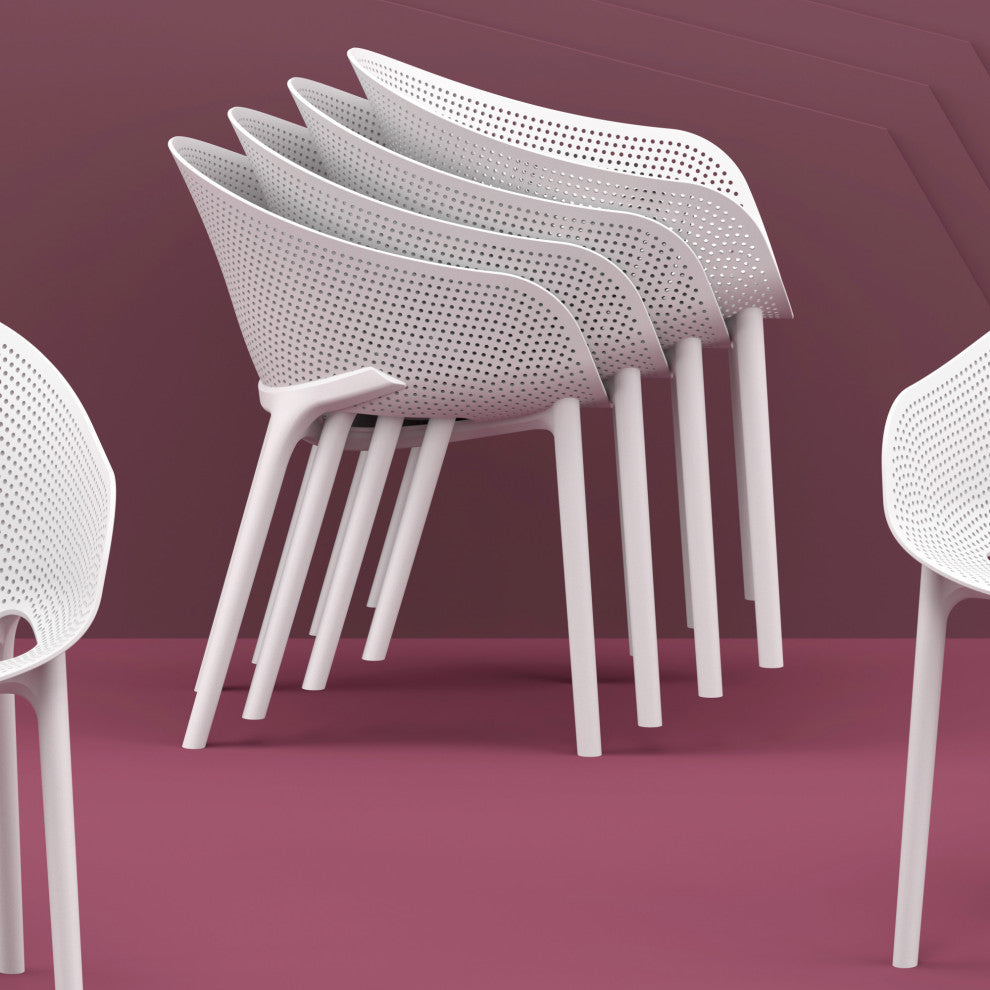Sky Pro Stacking Dining Chair White Set of 2