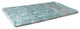 Oleander Aqua Block Print Cotton Coverlet