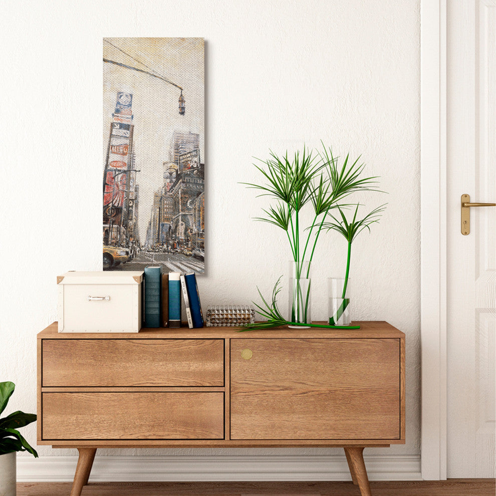 New York City Buildings Painting, 17"x40"