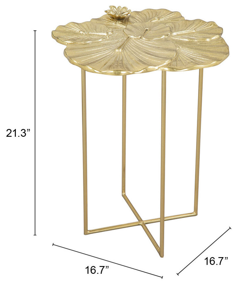 Sofa Side Table, Aluminum, Metal, Gold, Living Lounge Cafe Lobby Hospitality