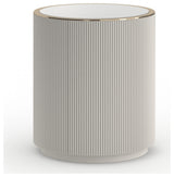 Love Round End Table Matte Pearl