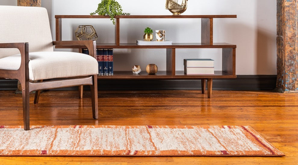 Unique Loom Terracotta Autumn Foilage 2'x6' Runner Rug